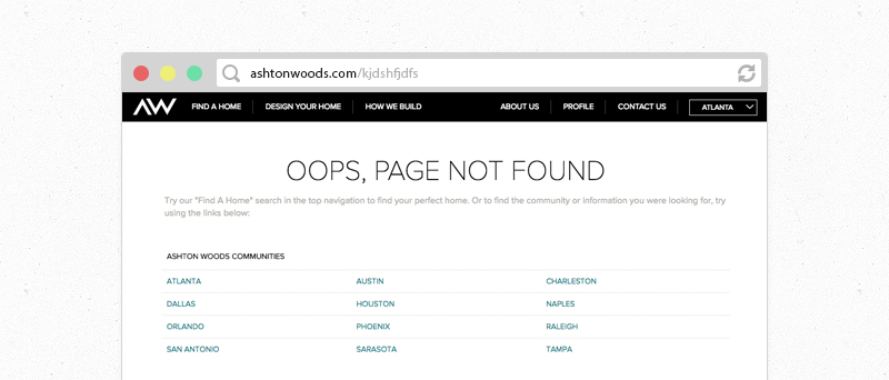 Ashton Woods Website
