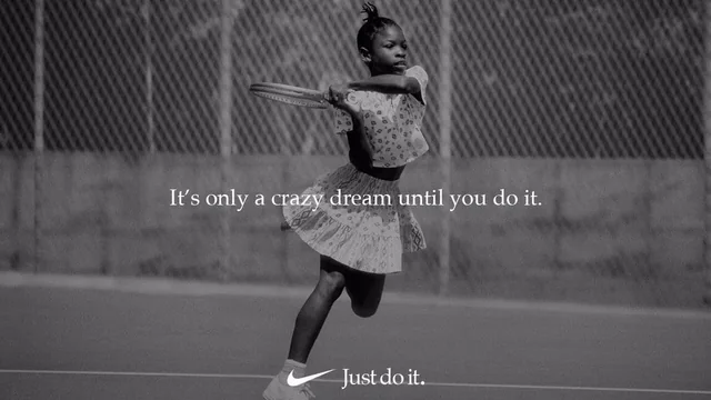 Nike Advert featuring young Selena Williams